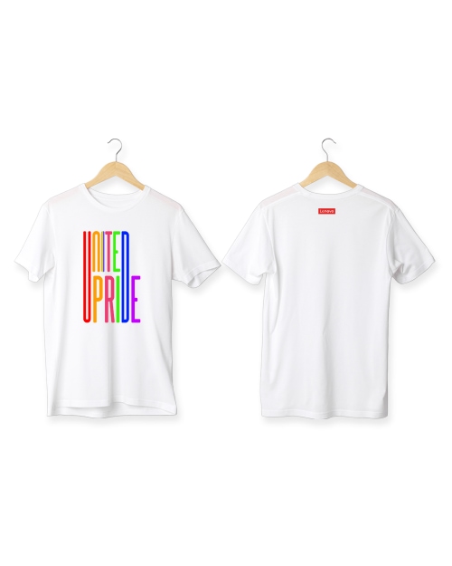 United Pride Pima Round Neck T-Shirt-White